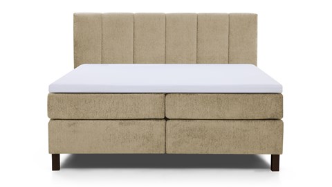 Boxspring Cloud vlak met gestoffeerd matras, zand