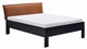 Bed Space met lederlook hoofdbord, grijs + bruin
