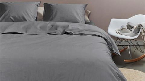 Dekbedovertrek Cotton Uni, grey