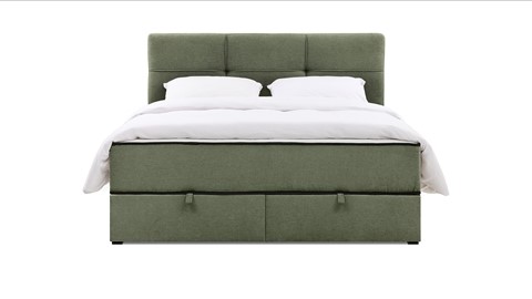 Opbergbed Mani met gestoffeerd matras, donkergroen monte