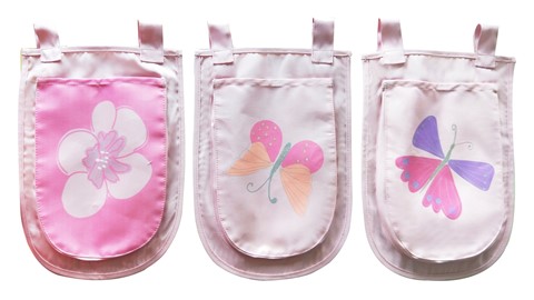 3 opbergzakjes Birdy Pino/Scott, wit