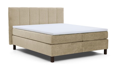 Boxspring Cloud vlak met gestoffeerd matras, zand