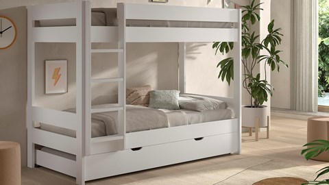 Stapelbed met slaaplade Primo, wit
