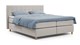 Boxspring Grid vlak met gestoffeerd matras, lichtgrijs