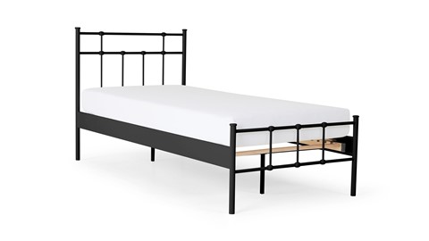 Bed Xam 1-persoons, zwart
