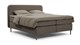 Boxspring Round vlak met gestoffeerd matras, antraciet