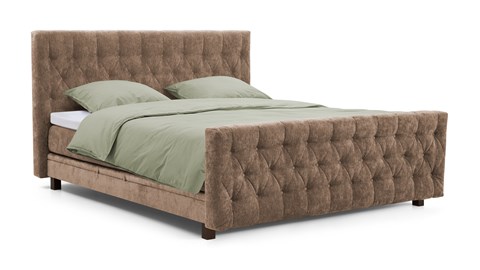 Box Diamond verstelbaar met gestoffeerd matras, taupe