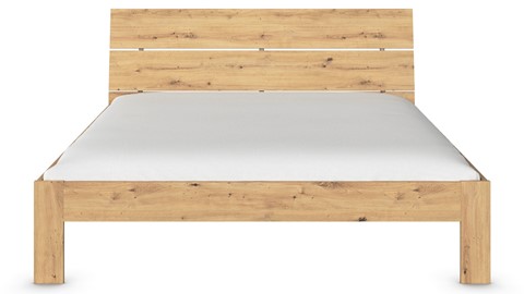 Bed Nori met hoofdbord, artisan eiken