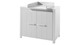 Commode Erik met 2 deuren en opzetstuk, wit