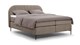 Boxspring Scallop vlak met gestoffeerd matras, taupe