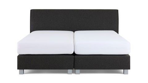 Boxspring Morero vlak met polyether matras, charcoal