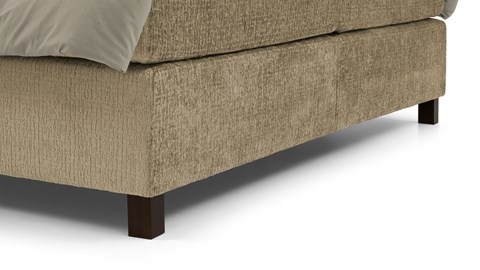 Boxspring Cloud vlak met gestoffeerd matras, zand