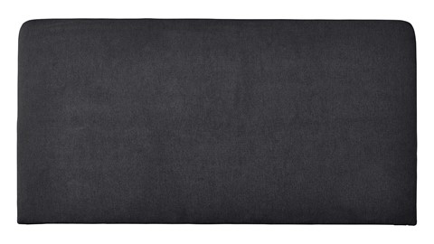 Boxspring Round vlak met gestoffeerd matras en voetbord, zwart