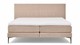 Boxspring Blocks vlak met gestoffeerd matras, beige