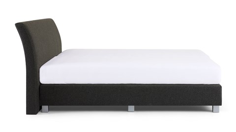 Boxspring Morero vlak met polyether matras, charcoal