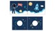 Gordijnen Space shuttle Pino/Scott, blauw