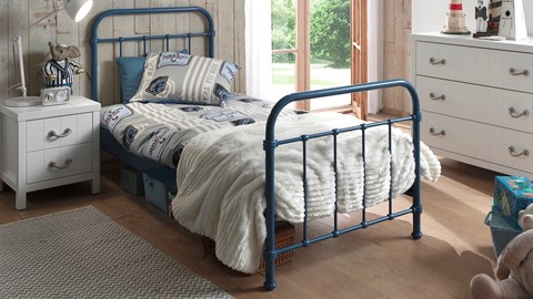 Bed New York, blauw