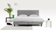 Boxspring Illinois vlak met Bridge matras 2-persoons, lichtgrijs