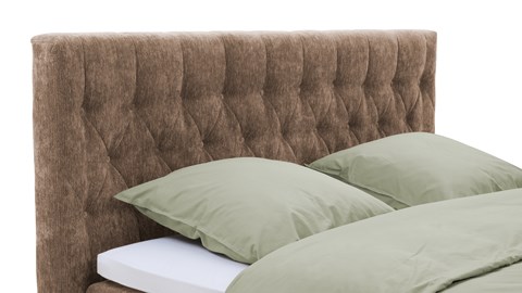 Box Diamond verstelbaar met gestoffeerd matras, taupe