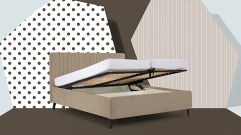 Opbergbed Sunna, bruin