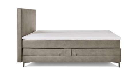 Boxspring Broad verstelbaar met gestoffeerd matras, grijs