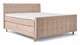 Boxspring Grid verstelbaar met gestoffeerd matras en voetbord, beige