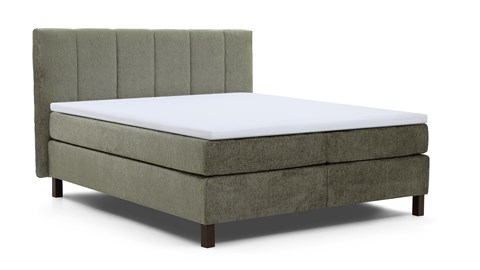 Boxspring Cloud vlak met gestoffeerd matras, thyme