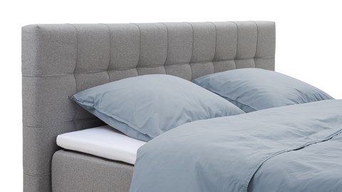 Boxspring Grid vlak met gestoffeerd matras, donkergrijs