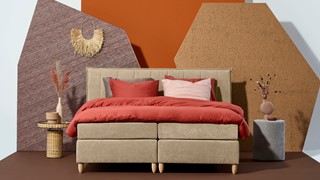 Boxspring Edge vlak met gestoffeerd matras