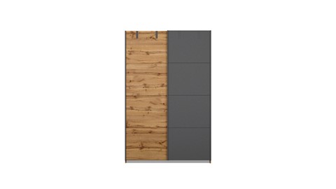Schuifdeurkast Detroit, eiken/grijs
