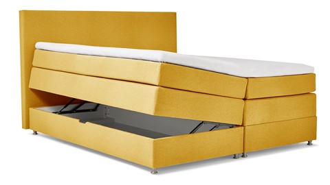 Opbergboxspring Square met gestoffeerd matras, floyd okergeel