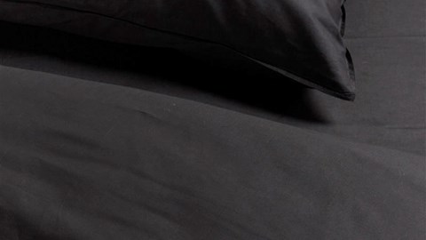 Dekbedovertrek Cotton Uni, anthracite