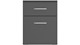Nachtkast Reno met lade en deur, grijs metallic