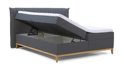 Opbergbox Nox met topmatras, donkergrijs
