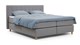 Boxspring Grid vlak met gestoffeerd matras, donkergrijs