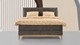 Boxspring Nove vlak met gestoffeerde matras, graphite