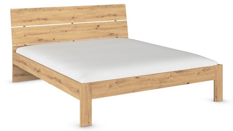 Bed Nori met hoofdbord, artisan eiken