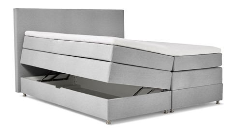 Opbergboxspring Square met gestoffeerd matras, floyd lichtgrijs