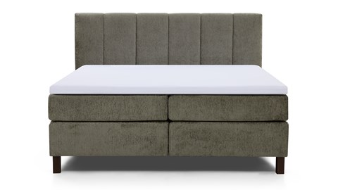 Boxspring Cloud vlak met gestoffeerd matras, thyme