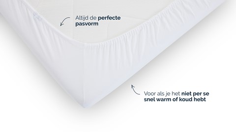 Hoeslaken B Bright Jersey, wit