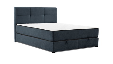 Opbergbed Mani met gestoffeerd matras, donkerblauw wind