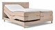 Boxspring Grid verstelbaar met gestoffeerd matras, beige