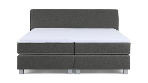 Boxspring Morero vlak met gestoffeerd matras, antraciet