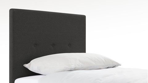 Boxspring Illinois vlak met Bridge matras 1-persoons, donkergrijs