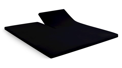 Hoeslaken Jersey splittopper, zwart