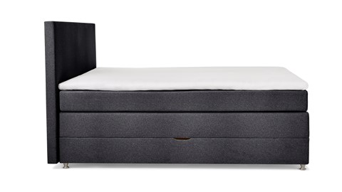 Opbergboxspring Square met gestoffeerd matras, floyd zwart