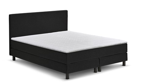 Box Ambra vlak met gestoffeerd matras, zwart