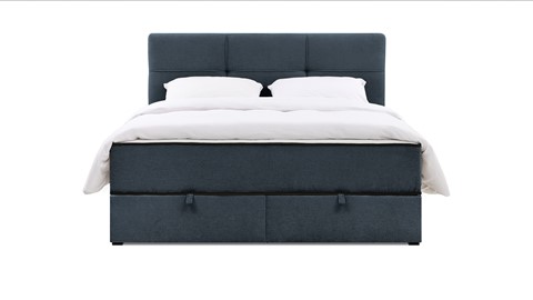 Opbergbed Mani met gestoffeerd matras, donkerblauw wind