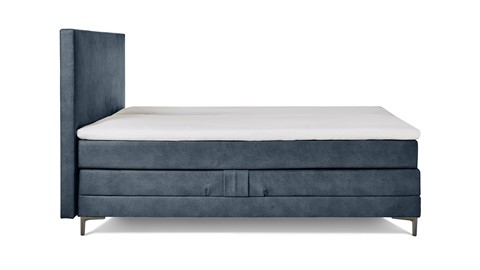 Boxspring Broad verstelbaar met gestoffeerd matras, blauw