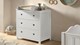 Commode Amori met opzetstuk, wit